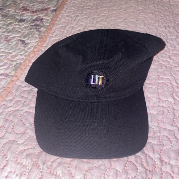New Kimoji Lit Logo Adjustable Baseball Cap Dad Hat One Size Black - Picture 6 of 7